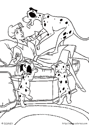 Desenhos para Colorir do 101 Dalmata fazendo bagunça