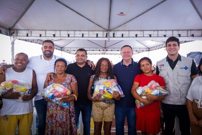Governador Carlos Brandão visita Instituto Bem-Estar e acompanha distribuição de cestas básicas para famílias da Vila Riod