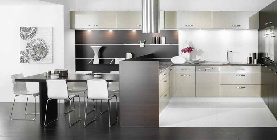 Model Desain Ruang Dapur  Sederhana  Nuansa Hitam  Putih 