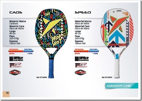 DS Beach Tennis / Tenis Playa 2015 / modelos caos y speed