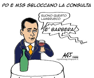 Di Maio, Barbera, M5s, consulta, satira vignetta