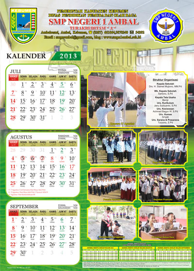  Desain Kalender untuk Sekolahan Gubug Gallery