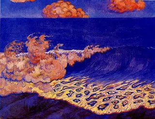 Paisaje marino azul de Georges Lacombe