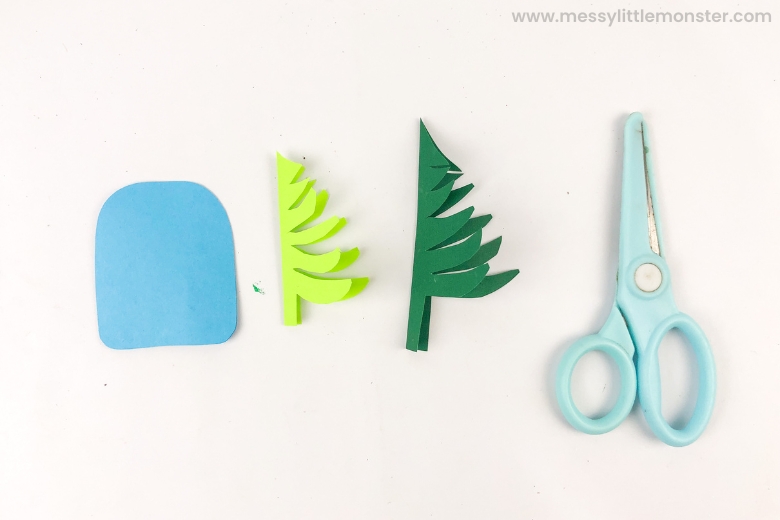 make trees for gingerbread house craft