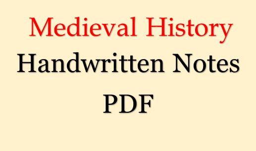 Medieval History Handwritten Notes