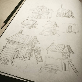 Wood cabin early design sheet