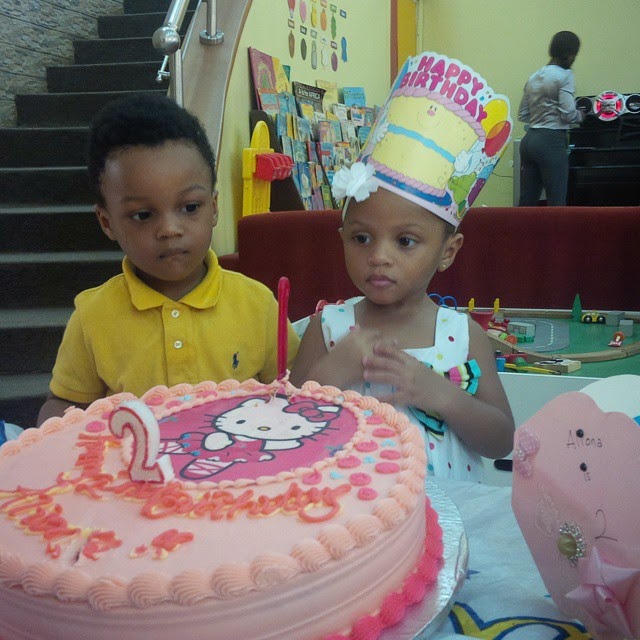 Omotayo Okoye celebrate daughters