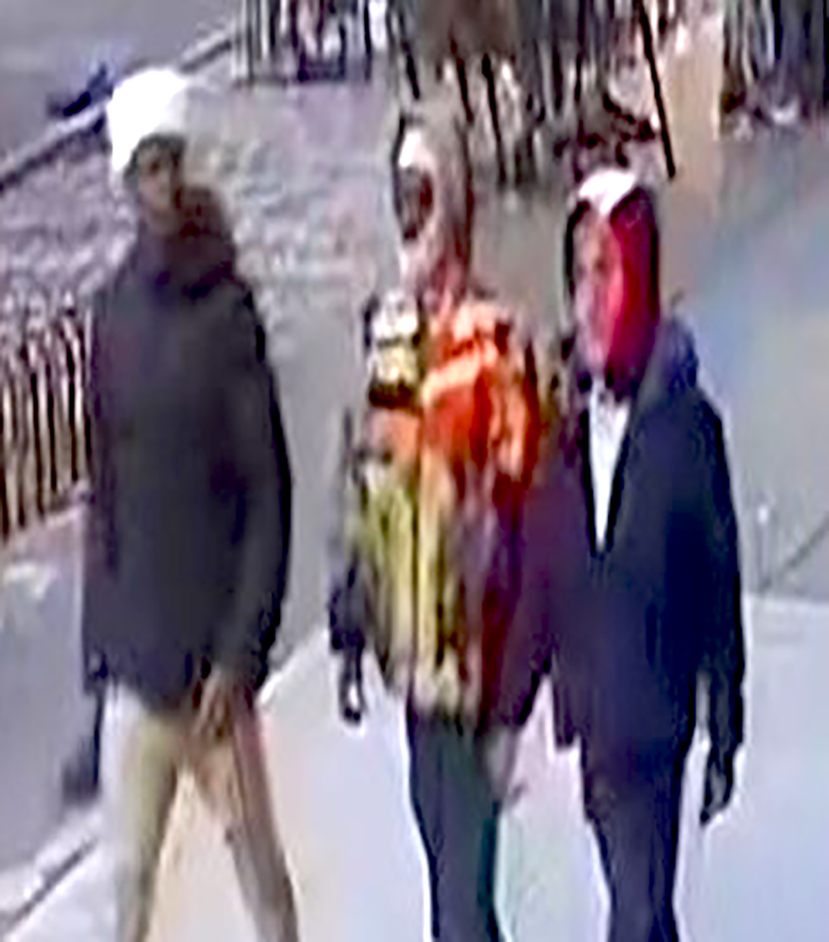The NYPD is looking for three men wanted in connection with a stabbing on a subway train in Harlem. -Photo by NYPD