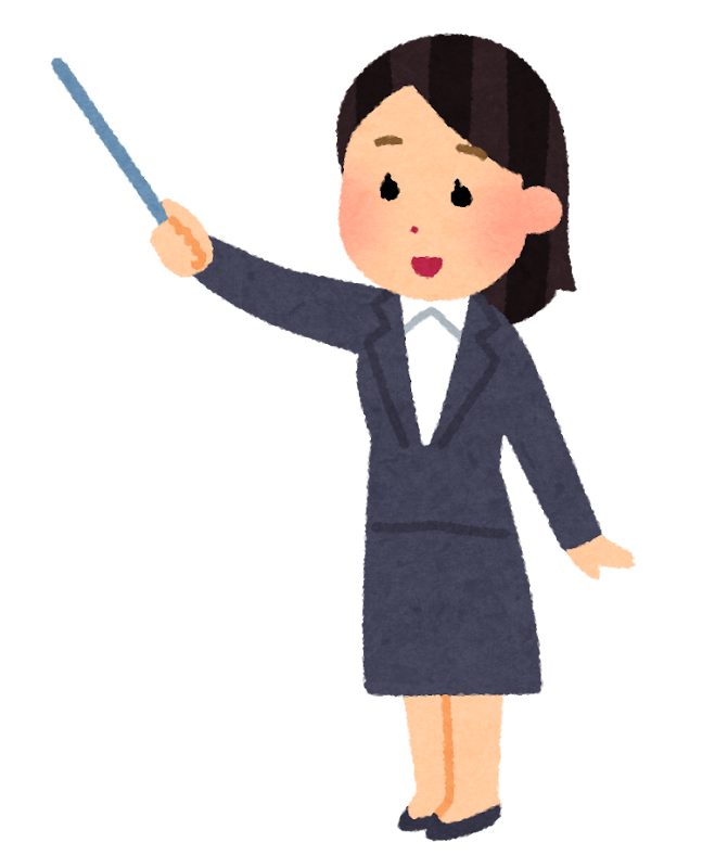 指示棒を持った会社員のイラスト 女性 かわいいフリー素材集 いらすとや