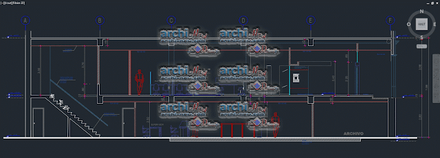  Vertical projections of the project (sections ( Banking Agency dwg  