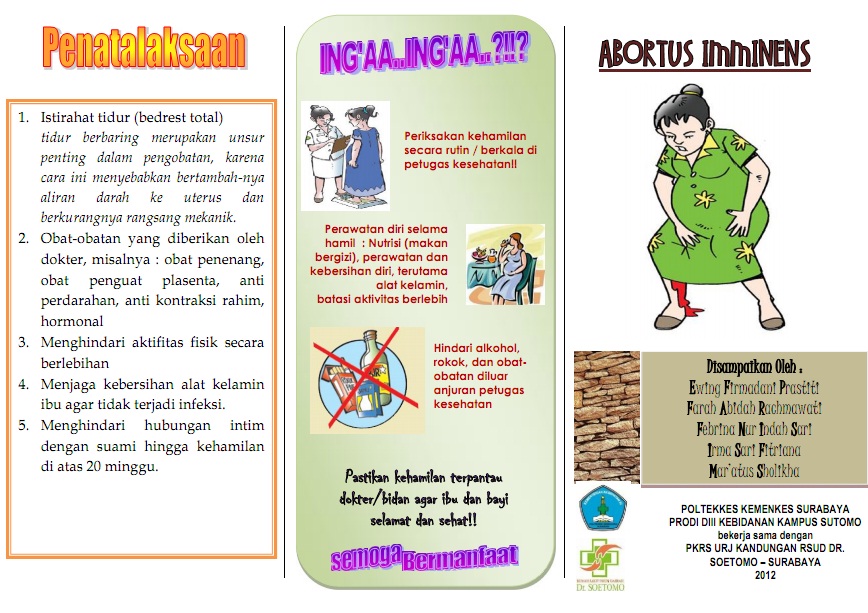 Kumpulan Materi Kebidanan: Leaflet Abortus Imminens