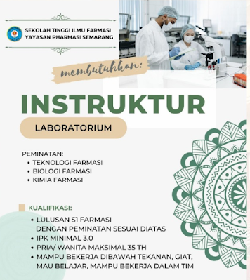 Loker Sekolah Tinggi Ilmu Farmasi Yayasan Farmasi Semarang