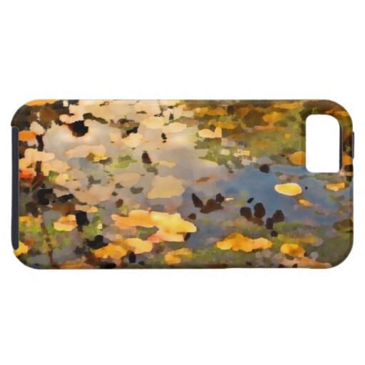 Floating Autumn Leaves Abstract iPhone 5 Cases