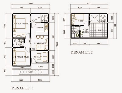  Desain  Rumah  Minimalis 2  Lantai  Luas  Tanah  60M2  Gambar 