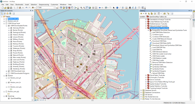 Download OSM data by OSM Editor for ArcGIS