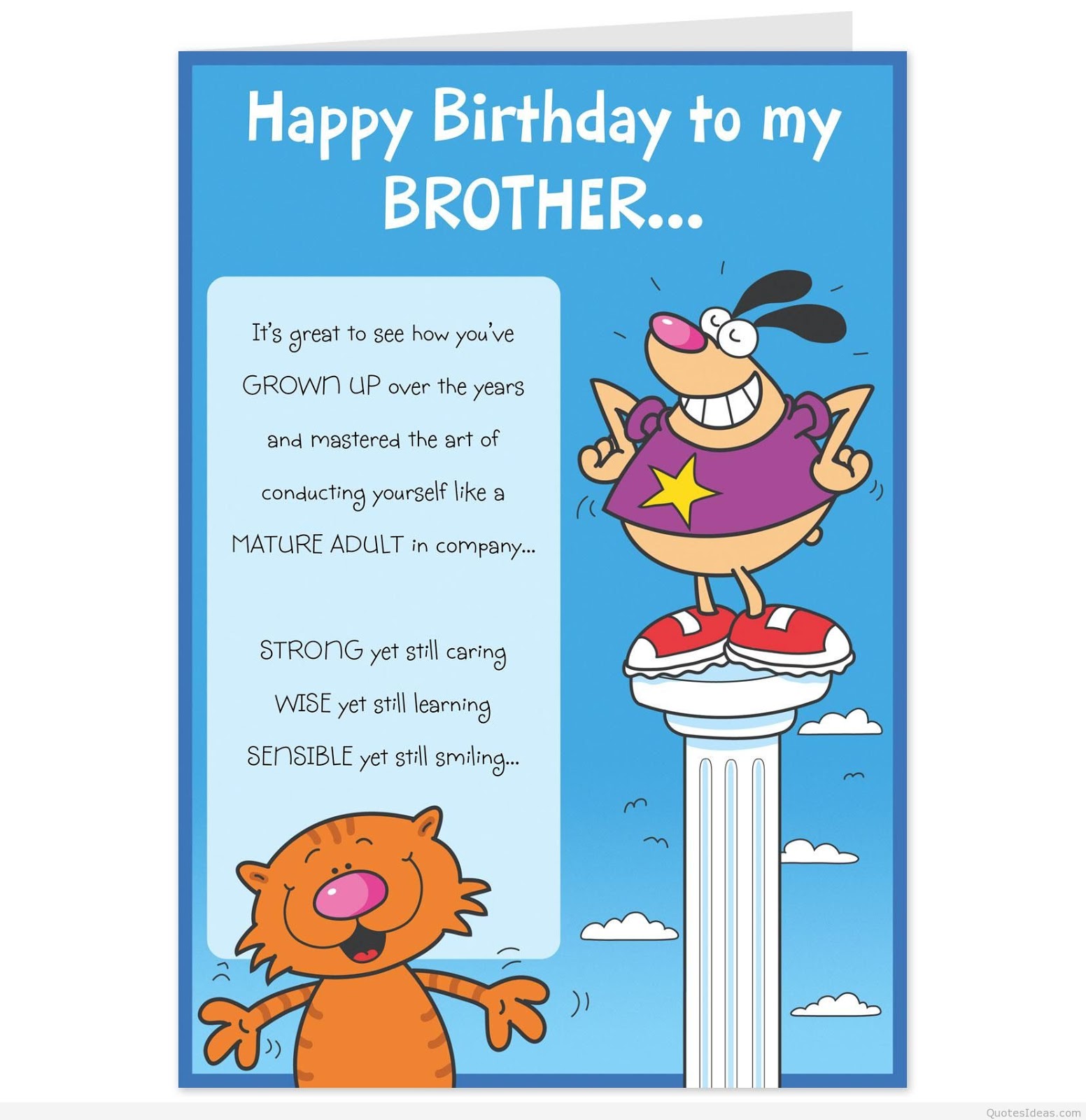 Best Of 44 Brother Happy Birthday Card