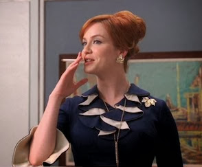 Mad Men Joan Holloway Christina Hendricks ruffle collar