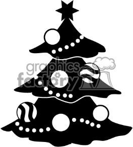 Black And White Christmas Clip Art