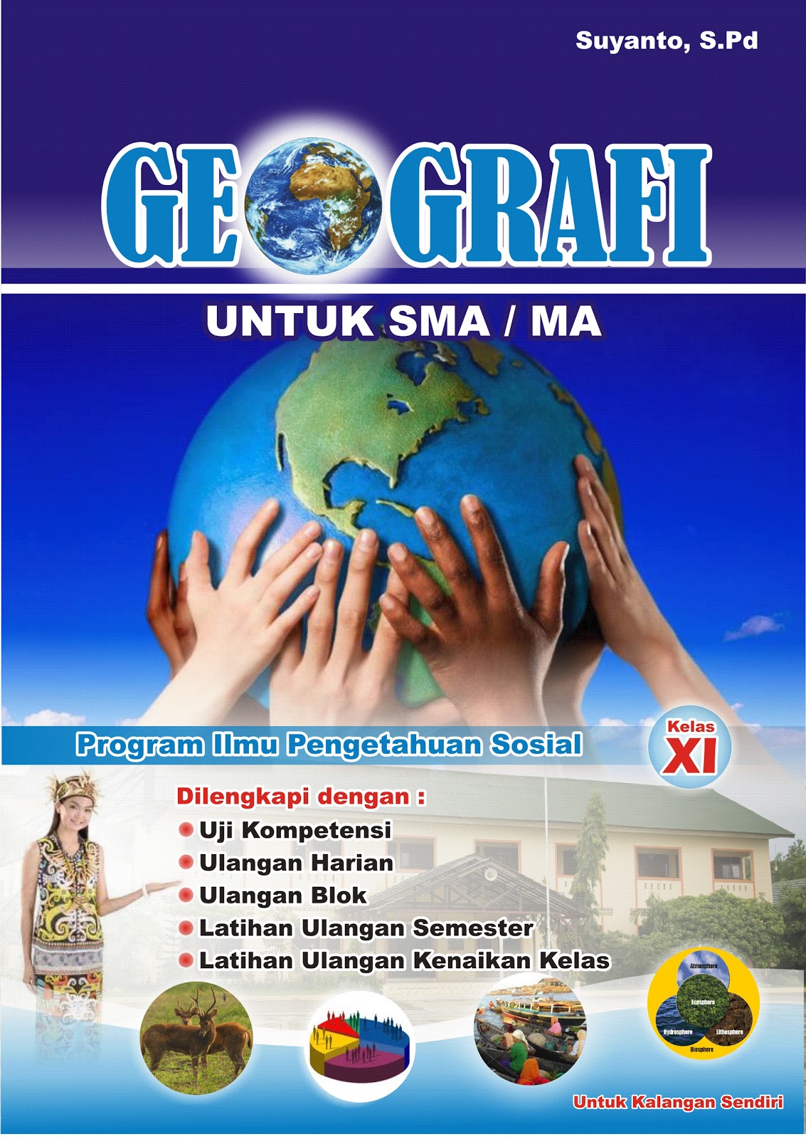 Desain Cover Buku Geografi Rumah Digital 