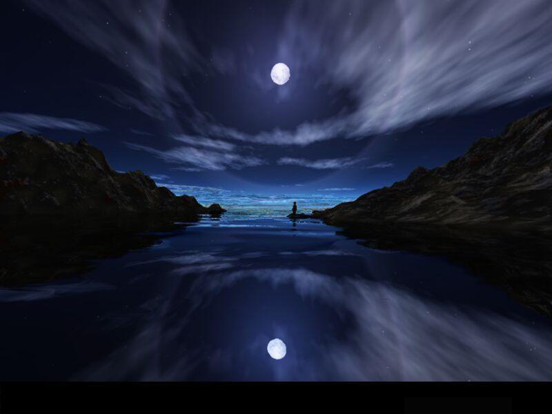 pemandangan bulan purnama - Pemandanganoce
