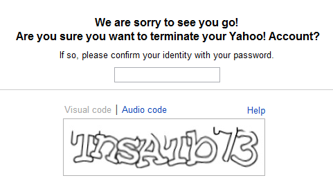 Delete Yahoo Account