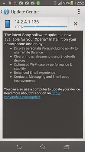 Sony Xperia Yellow Screen