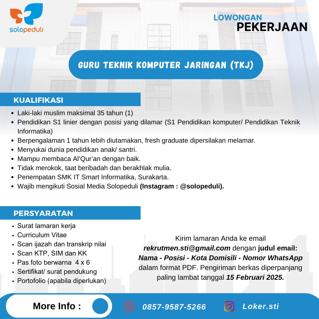 Loker Solo Raya Dokter Umum, Bidan, dll di SOLOPEDULI & Mitra Jejaring