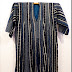 An Indigo Strip Weave Robe from Togo