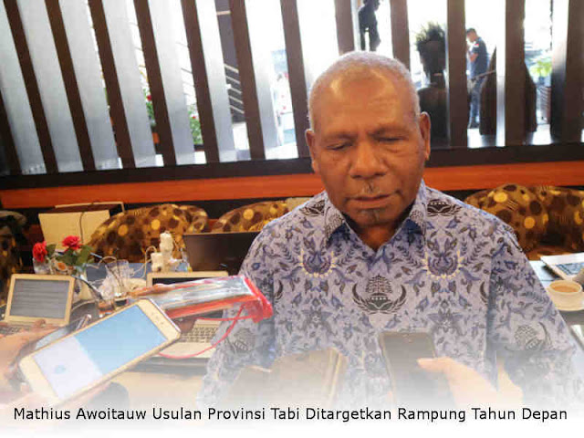 Mathius Awoitauw Usulan Provinsi Tabi Ditargetkan Rampung Tahun Depan