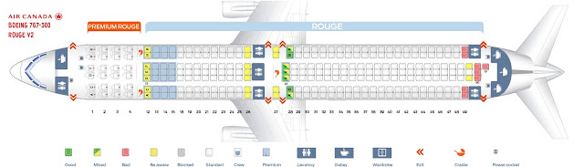 Seat map Boeing 767 300 Air Canada Best seats in plane, Air Canada Boeing 767-300 Seat Map, Air Canada 767-300 Seat Map