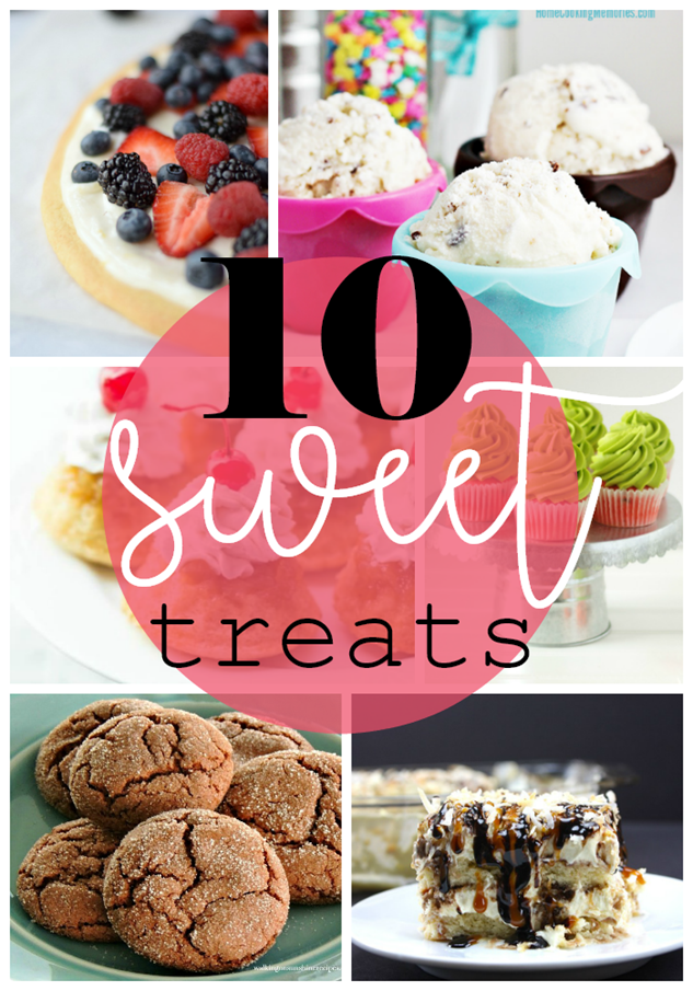 10 Sweet Treats at GingerSnapCrafts.com #sweets #recipes