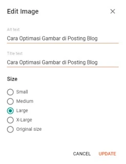 Memberi Alt Text Gambar di Posting Blog