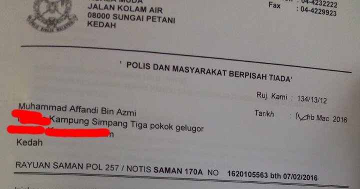 Contoh Surat Rayuan Saman Jpj - Helowint