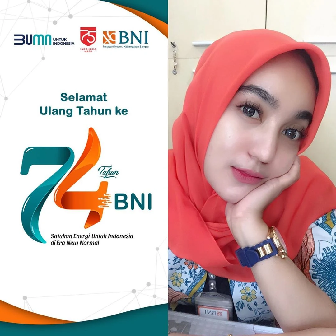 Koleksi Foto Teller Bank BNI pakek Jilbab Cantik Terbaru #2