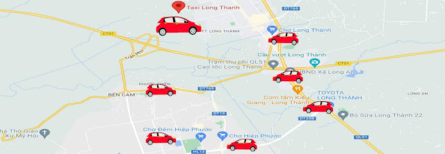 Những điểm đậu xe taxi Long Thành