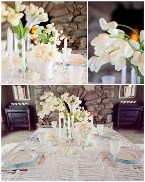 I thought that white winter wedding decorations is always favorite by