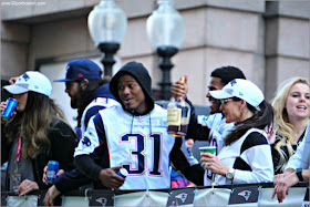 Jugadores en el Desfile de los Patriots por la Celebración de la Super Bowl LIII