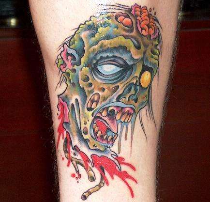 Jamie Foxx Debuts New Head Tattoos (Photos) zombie tattoo.