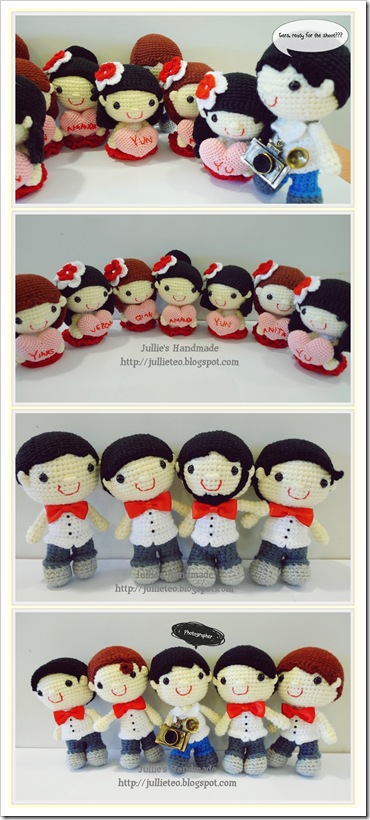 Shulin's wedding theme are red and white So all her sisters were dressed