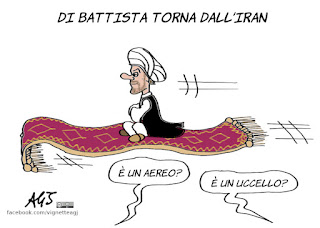 dibattista, m5s, iran, politica, vignetta, satira