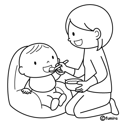 Dibujo Bebe Comiendo Imagui