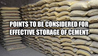 Cement warehousing, Storing of cement in warehouse, Effect of storage of cement on Properties of cement,Storage of cement