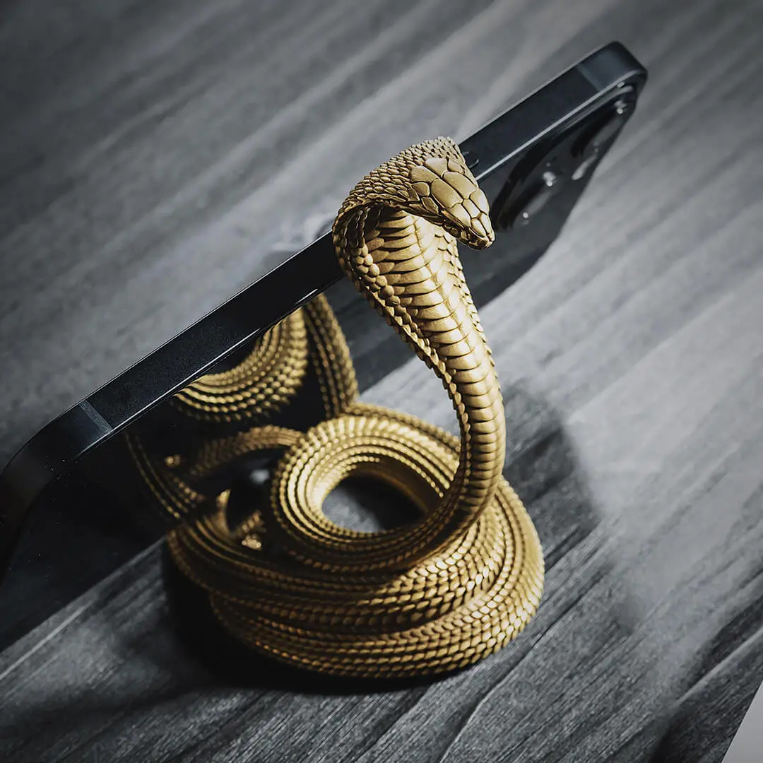 Brass Cobra Phone Stand 4