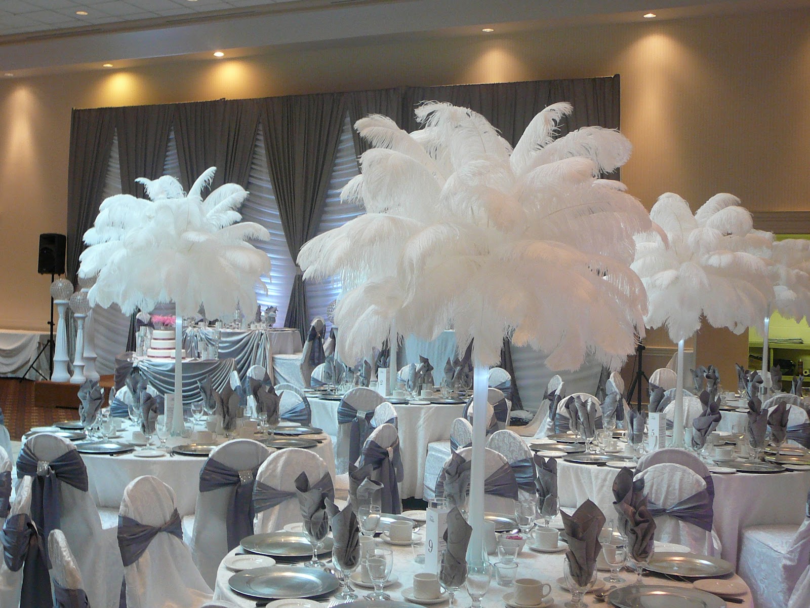 Flower and Event Decor. Ostrich Feather Centerpieces: Best Decor ...