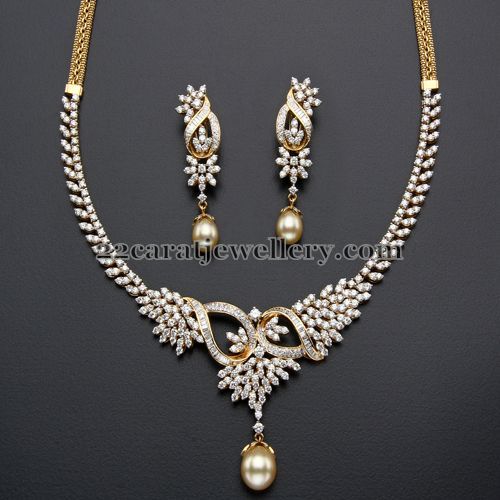 Download 4 Lakhs Diamond set with Earrings - Jewellery Designs