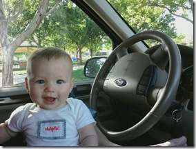 Ezra in car