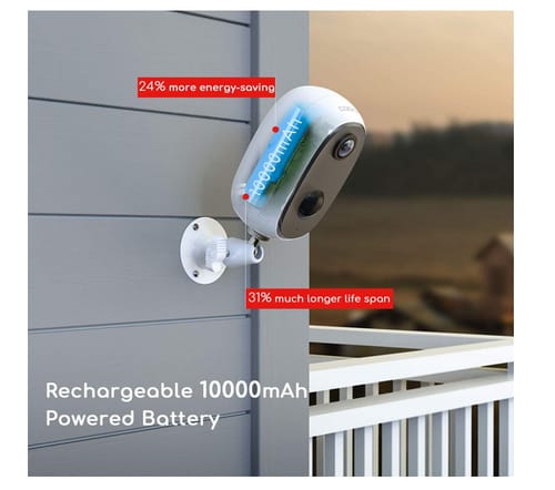 COOAU Wireless Rechargeable Battery Powered Security Cameras