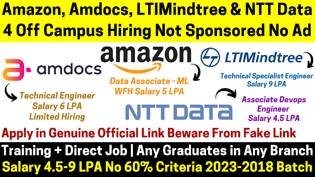 Amazon Off Campus Urgent Limited Hiring 2023 As Data Associate I, ML Engineer - Campus Hire Role