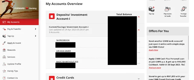 Cara Dapatkan Bank Statement CIMB Bank melalui CIMBClick