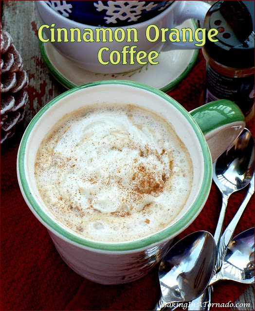 Cinnamon Orange Coffee, a hot drink for a cold winter day | recipe developed by www.BakingInATornado.com | #recipe #drink